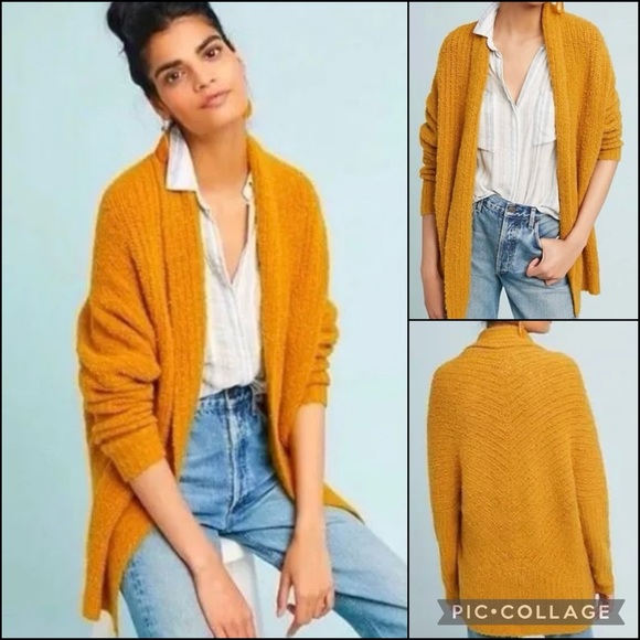 Anthro Sleeping on Snow Burgundy Wine Wool Alpaca Knit Cocoon Cardigan Sweater - Picture 7 of 16